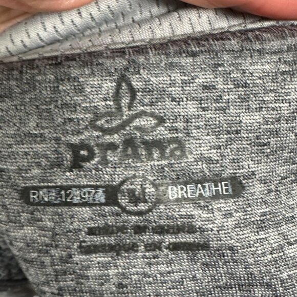 Prana Talon Jacket Grey Mens Size Medium Long Sleeve Mock Neck Running Quick Dry - Picture 4 of 16